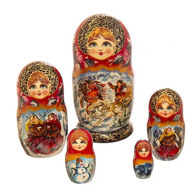 Winnereco 1 Set Nesting Dolls Color Painted Russian Matryoshka Doll  Handmade Crafts - Walmart.com