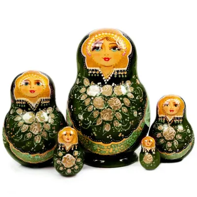 Russian Nesting Doll, Large, Handmade, Wooden,9-inch Matreshka Stacking Toy  Blue | eBay