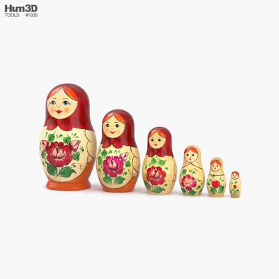 Annushka Green Nesting Doll Matryoshka (5 pc.)