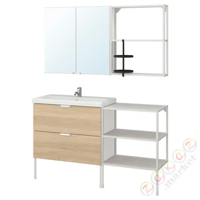 IKEA Комплект мебели для ванной HEMNES / RATTVIKEN (ИКЕА ХЕМНЕС/РАТТВИКЕН)  Ikea™ - купить в Киеве с доставкой по Украине