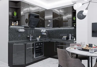 Купить Кухонный гарнитур угловой Фьюжн-04 Anthracite, Graphite серый  220/179 см в Мурманске.Кухонный гарнитур угловой Фьюжн-04 Anthracite,  Graphite серый 220/179 см цена 2021 Мебель в Мурманске
