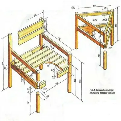 Как сделать садовую мебель своими руками: чертежи, фото