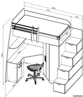 Стул-кресло Modern - Мебель - Поделки своими руками - DIY - Чертежи Схемы  Шаблоны Инструкции