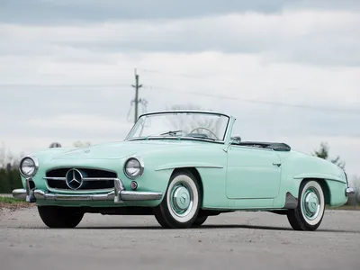 Картинка зеленого Mercedes-Benz 190SL