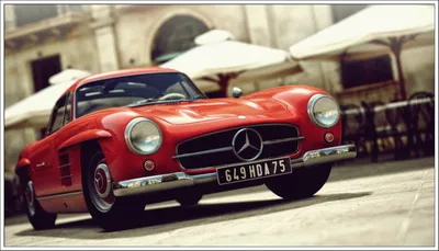 Изображение Mercedes-Benz 190SL в движении