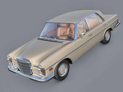 Фотография Mercedes-Benz 300SEL 6.3 в черно-белом стиле