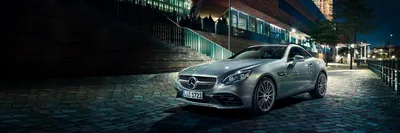 Mercedes-Benz SLC-класс: красивая фотография в зимнем лесу