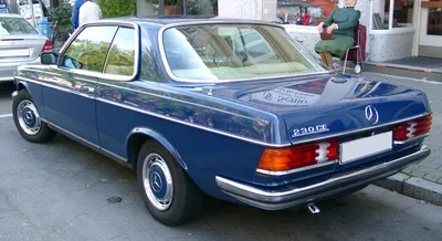 Классический Mercedes-Benz W123 на фото с живописным фоном