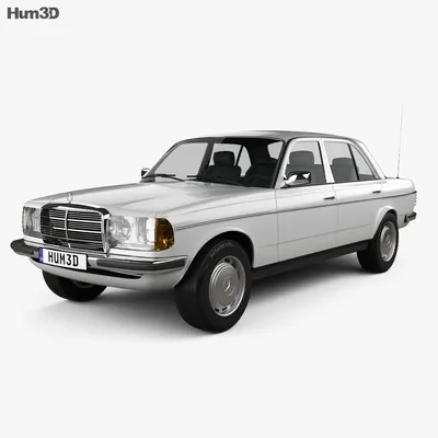 Черный Mercedes-Benz W123 на фото