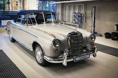 Картинка Mercedes-Benz W180 в ретро стиле