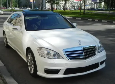 Фотография Mercedes-Benz W221 в снежной мгле