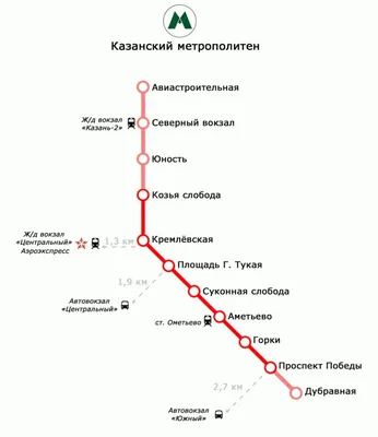 Схема метро Казани | onlinemaps.ru — Онлайн.Карты ©️