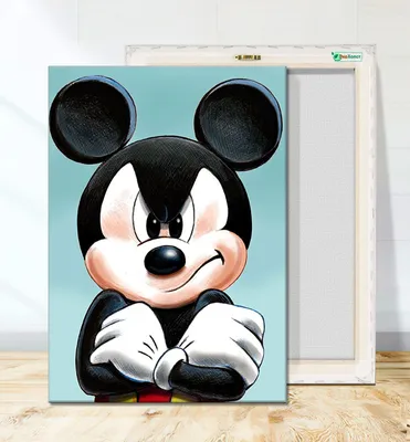 Картина на холсте для интерьера Микки маус, Mickey Mouse (5) 30х40 - купить  по низкой цене в интернет-магазине OZON (925690630)