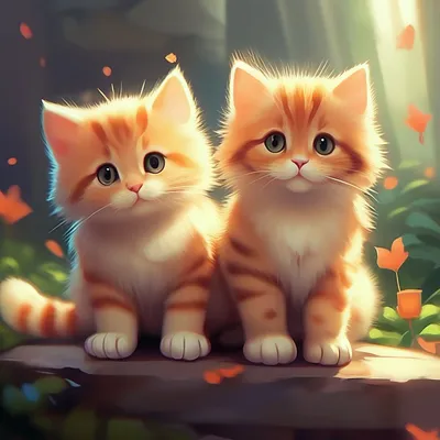 Lovely cats. Милые котики. PNG. | Иллюстрации кот, Милые детеныши животных, Милые  котики