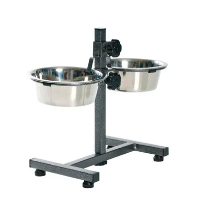 Купить Миску металлическую Trixie 2,8 л 2 шт + подставку в Danio.com.ua