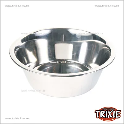 Миска Trixie из нержавеющей стали для больших собак (объем – 2,8 л), Модель  24844, Германия, Купить в интернет-магазине зоотоваров PetsCage.ru в Москве  с доставкой по России