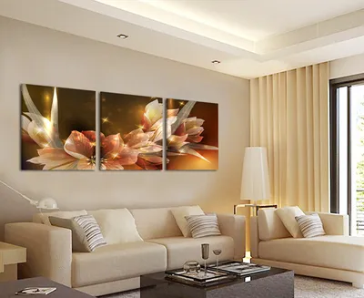 Модульные картины в гостиную над диваном | Смотреть 33 идеи на фото  бесплатно