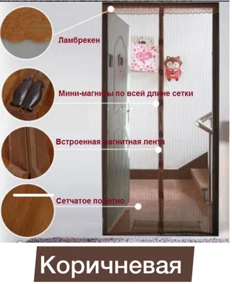 OH'HOME Москитная сетка на дверь на магнитах