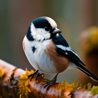 Московка (Parus ater). Птицы Европейской России.