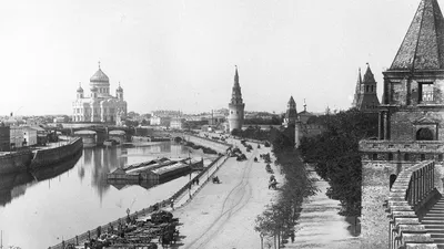 Авторские галереи - Качур Татьяна Леонидовна / Москва.Москворецкая улица.19  век. / Графика [Пейзаж]