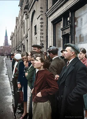 June 22, 1941, Moscow, photo: E.Khaldey Евгений Халдей. 22 июня 1941 года.  Объявление о начале Великой Отечественной войны. Москва – Color by Klimbim  0.1