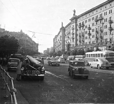 Москва 1950-х в цвете | Пикабу