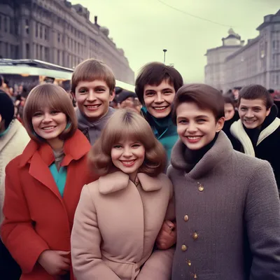 Фото \"Вид на Москву с площадки на Ленинских горах\", август 1977, г. Москва  - История России в фотографиях