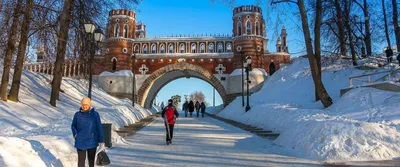 Вечернее Царицыно зимой