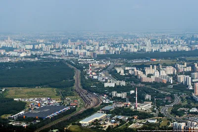 Картина маслом \"Москва как на ладони. Вид на город с высоты птичьего полёта\"  60x90 SK211128 купить в Москве