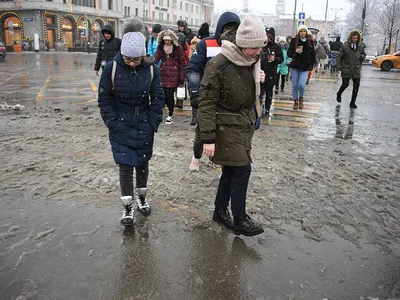 Москвичей в понедельник ожидает облачная погода и мокрый снег - РИА Новости,  30.11.2020