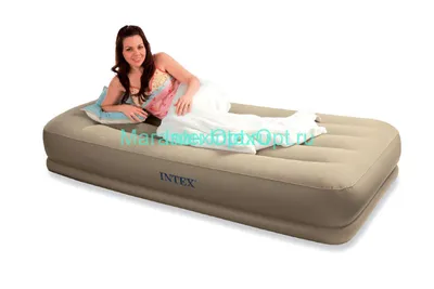 Надувная кровать 67766 Intex Comfort-Plush Mid Rise Airbed Twin  99x191х33см, цена 4680 руб, фото, характеристики, отзывы