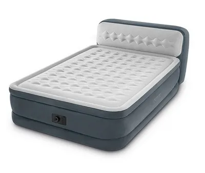 Надувная кровать Intex Headboard airbed со спинкой 64448 236x152x86 см -  отзывы покупателей на Мегамаркет