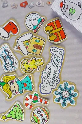 НОВОГОДНИЕ НАКЛЕЙКИ своими руками! БЕЗ КЛЕЯ! Сами рисуем) #diy #stickers  #christmascrafts #crafts #наклейки #своими… | Наклейки, Бумажное ремесло,  Бумажные поделки