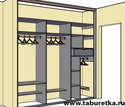 Наполнение шкафа купе в прихожую в Мурманске