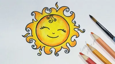 How to draw a cartoon sun step by step - YouTube