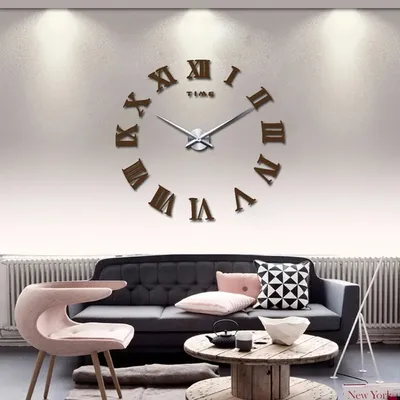 Настенные Часы в Гостиную Diy Clock Комнатные 3д Часы Настенные с 3д  Эффектом Часы Большие Римские Золото — Купить на BIGL.UA ᐉ Удобная Доставка  (1979010638)