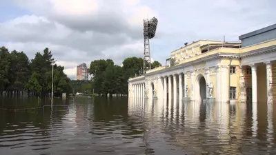 Наводнение в Хабаровске. Стадион им. Ленина. 1 сентября 2013 года. - YouTube