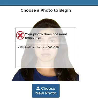 Ошибка на Photo Tool: Ваша фотография не нуждается в обрезке