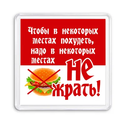 Магнит 55*55 В некоторых местах НЕ ЖРАТЬ ❤ — купить по выгодной цене на  «Все Футболки.Ру» | Принт — 146175