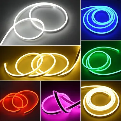 Неоновая Светодиодная лента NEON, 6мм*12мм, рез 10мм, 12в. LED NEON, неон  для рекламы, неон для вывесок, декора украшений | AliExpress