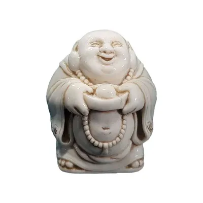 Статуэтка Нэцкэ Эбису с веером Netsuke Гипс 4.7x4x3.9 см Бежевый (12718)  (ID#1136089503), цена: 155 ₴, купить на Prom.ua