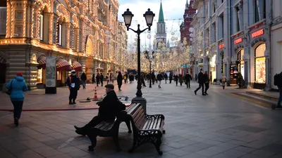 Рождество В Москве. Никольская Улица Фотография, картинки, изображения и  сток-фотография без роялти. Image 82083751