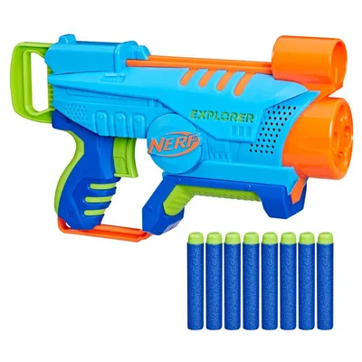 Nerf Fortnite Blue Shock Dart Blaster, 10-Dart Clip, 10 Elite Nerf Darts,  Unlock Code - Nerf