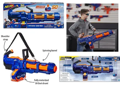 Nerf Elite 2.0 Double Punch Motorized Kids Toy Blaster for Boys and Girls  with 50 Darts - Walmart.com