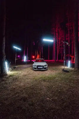 Ночная фотосессия автомобиля Audi RS6 в Москве