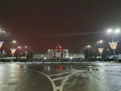 Night Voronezh downtown district. Aerial panoramic view taken by Stock  Photo by ©mulderphoto 308222868