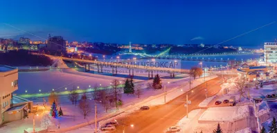 Ночной вид города Чебоксары | РИА Новости Медиабанк