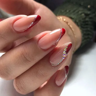 Red French Manicure / Красный Френч / Маникюр - YouTube