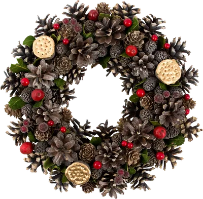 Новогодний венок на дверь ZDK Homium Happy New Year NYhappy04 - выгодная  цена, отзывы, характеристики, фото - купить в Москве и РФ