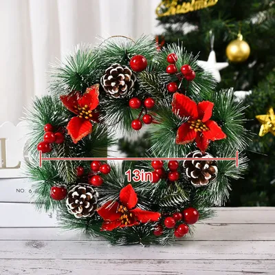 Рождественский венок для входной двери | AliExpress
